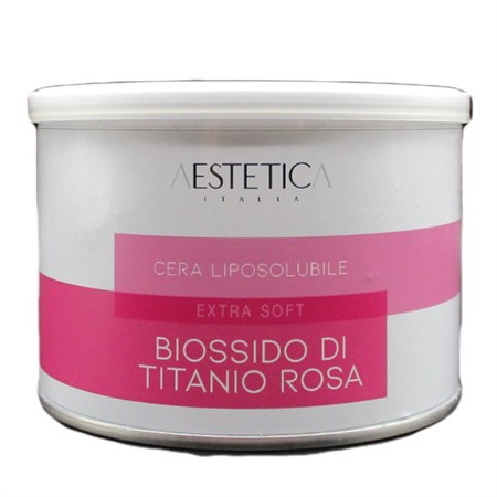 barattolo cera liposolubile extra soft biossido di titanio rosa 400 ml estetista