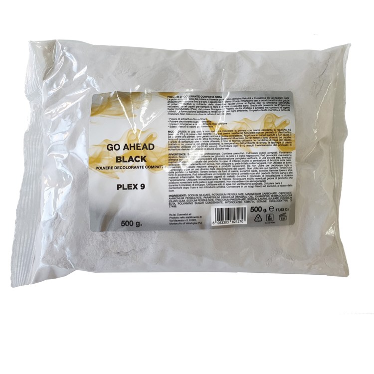 Polvere decolorante compatta nera con plex 500 gr.