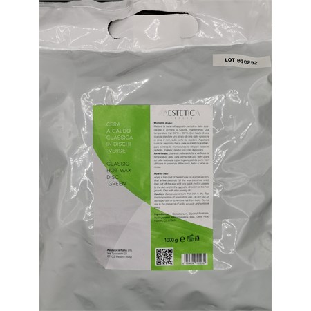 Cera a caldo classica in dischi verde 1 kg in Depilazione
