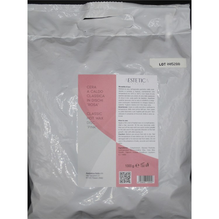 Cera caldo classica in dischi biossido di titanio rosa 1 kg